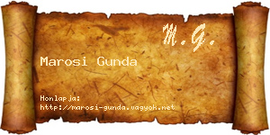 Marosi Gunda névjegykártya